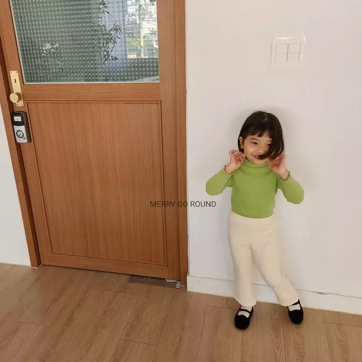 Merry Go Round - Korean Children Fashion - #fashionkids - Rib Half Turtleneck Tee - 12
