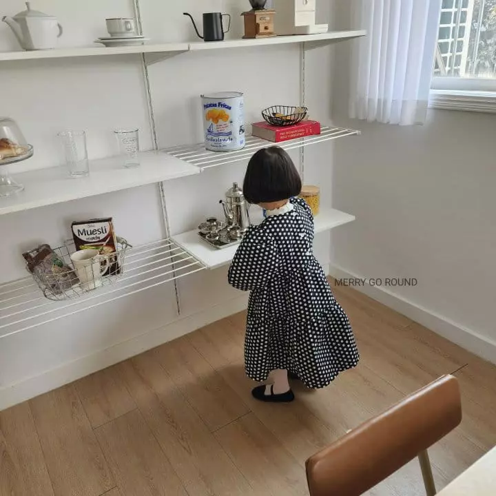 Merry Go Round - Korean Children Fashion - #kidsshorts - Dot One-piece - 5