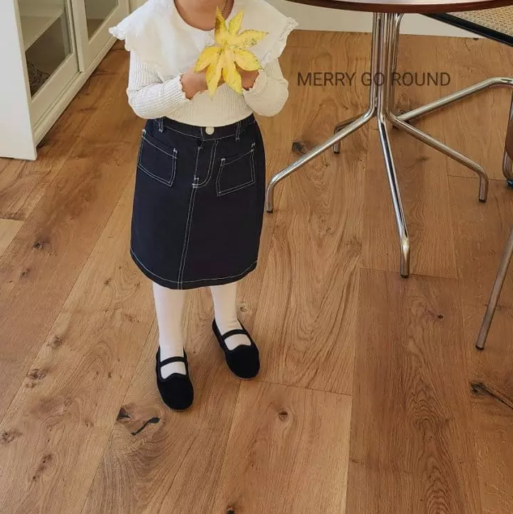 Merry Go Round - Korean Children Fashion - #kidzfashiontrend - Square Pocket Skirt