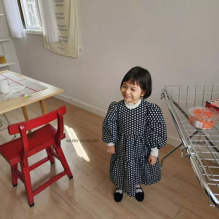 Merry Go Round - Korean Children Fashion - #littlefashionista - Dot One-piece - 9