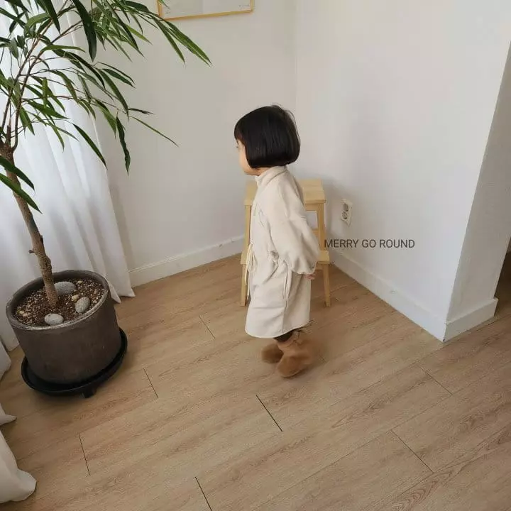 Merry Go Round - Korean Children Fashion - #magicofchildhood - Heart Fleece One-piece - 5