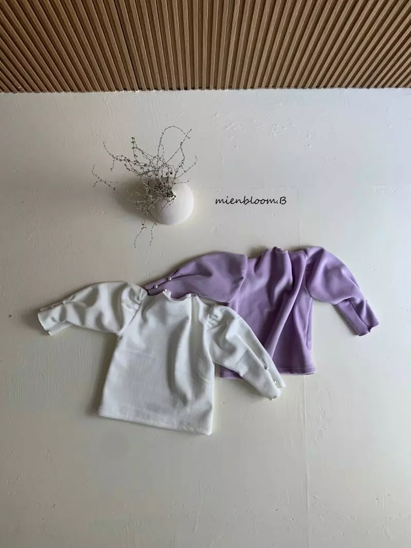 Mienbloom B - Korean Children Fashion - #minifashionista - Pearl Button Blouse - 2