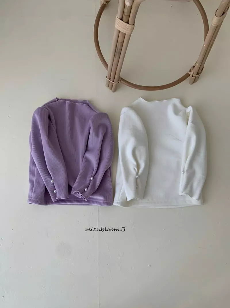 Mienbloom B - Korean Children Fashion - #prettylittlegirls - Pearl Button Blouse - 3
