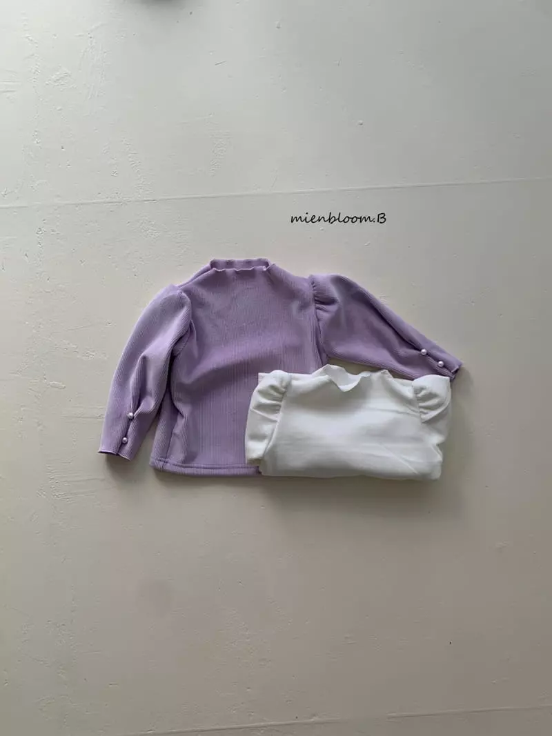 Mienbloom B - Korean Children Fashion - #toddlerclothing - Pearl Button Blouse - 5