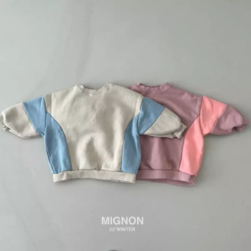 Mignon - Korean Children Fashion - #magicofchildhood - Color Block Sweatshirt