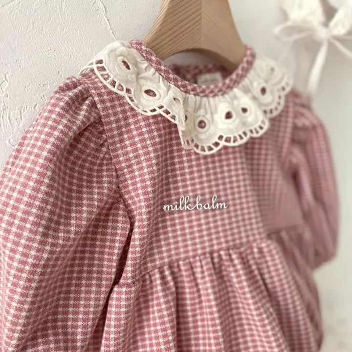 Milk Balm - Korean Baby Fashion - #babyboutique - Anna Check Bodysuit - 6