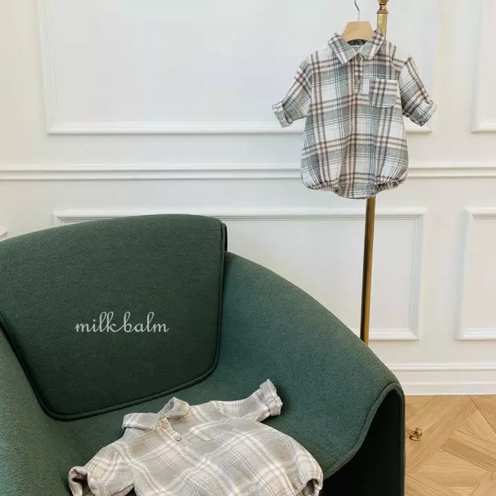 Milk Balm - Korean Baby Fashion - #babyboutique - Lio Check Bodysuit - 7
