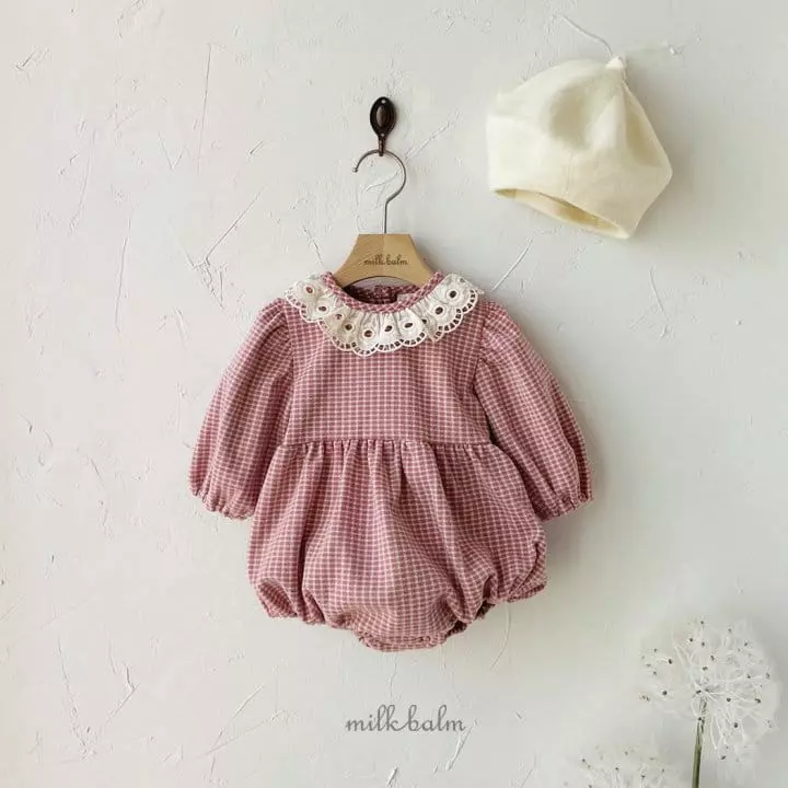 Milk Balm - Korean Baby Fashion - #babyclothing - Anna Check Bodysuit - 8