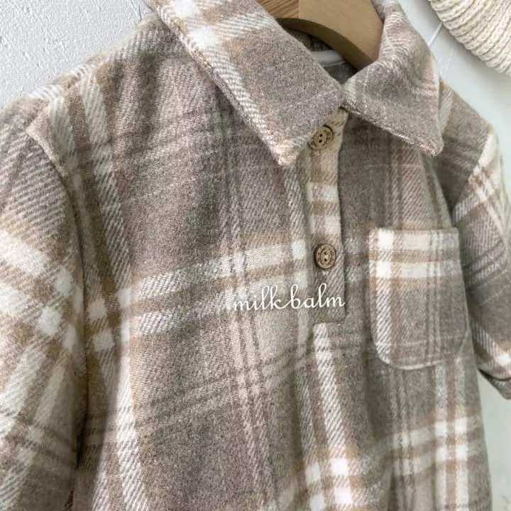 Milk Balm - Korean Baby Fashion - #babyclothing - Lio Check Bodysuit - 10