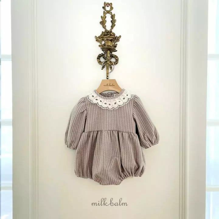 Milk Balm - Korean Baby Fashion - #babyfever - Anna Check Bodysuit - 10