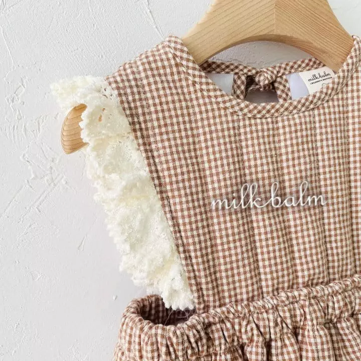 Milk Balm - Korean Baby Fashion - #babygirlfashion - Caramel Quilting Bodysuit - 8