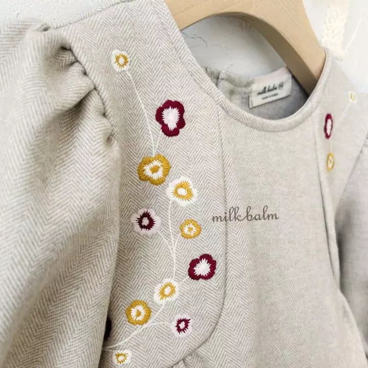 Milk Balm - Korean Baby Fashion - #babylifestyle - Chalotte Embrodiery Bodysuit - 2