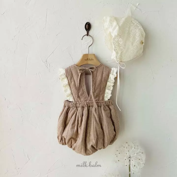 Milk Balm - Korean Baby Fashion - #babylifestyle - Caramel Quilting Bodysuit - 9