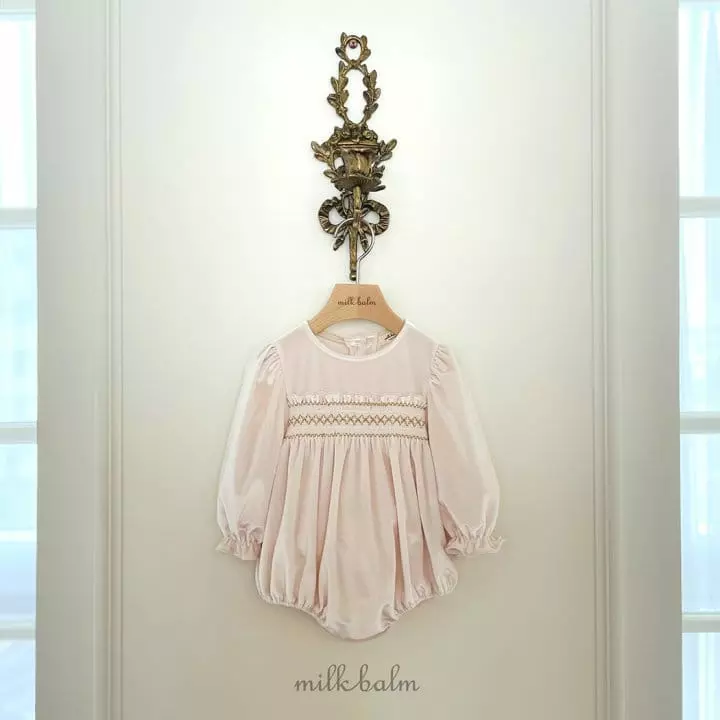 Milk Balm - Korean Baby Fashion - #babyoninstagram - Reve Smocking Bodysuit