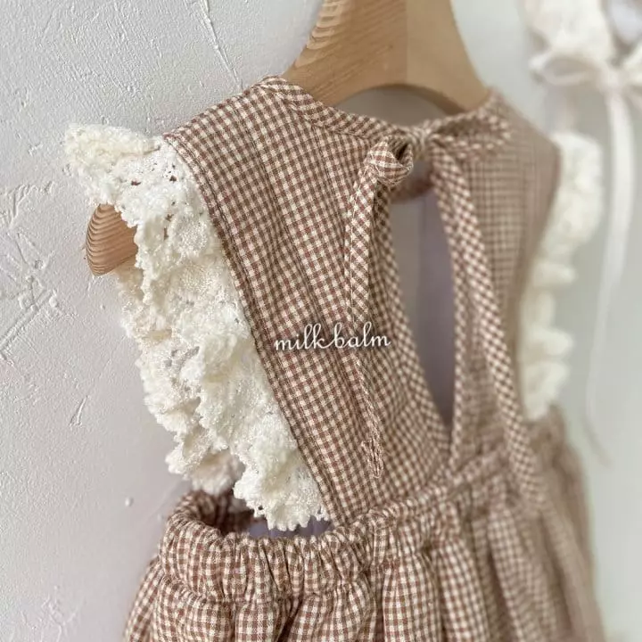 Milk Balm - Korean Baby Fashion - #babyoninstagram - Caramel Quilting Bodysuit - 10