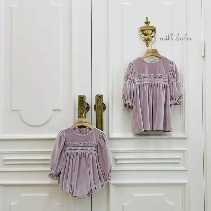 Milk Balm - Korean Baby Fashion - #babyootd - Reve Smocking Bodysuit - 2