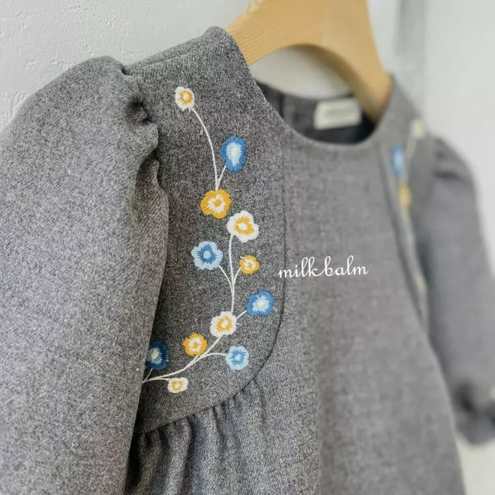 Milk Balm - Korean Baby Fashion - #babyoutfit - Chalotte Embrodiery Bodysuit - 5