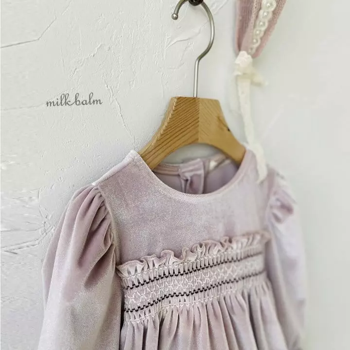 Milk Balm - Korean Baby Fashion - #babyoutfit - Reve Smocking Bodysuit - 4