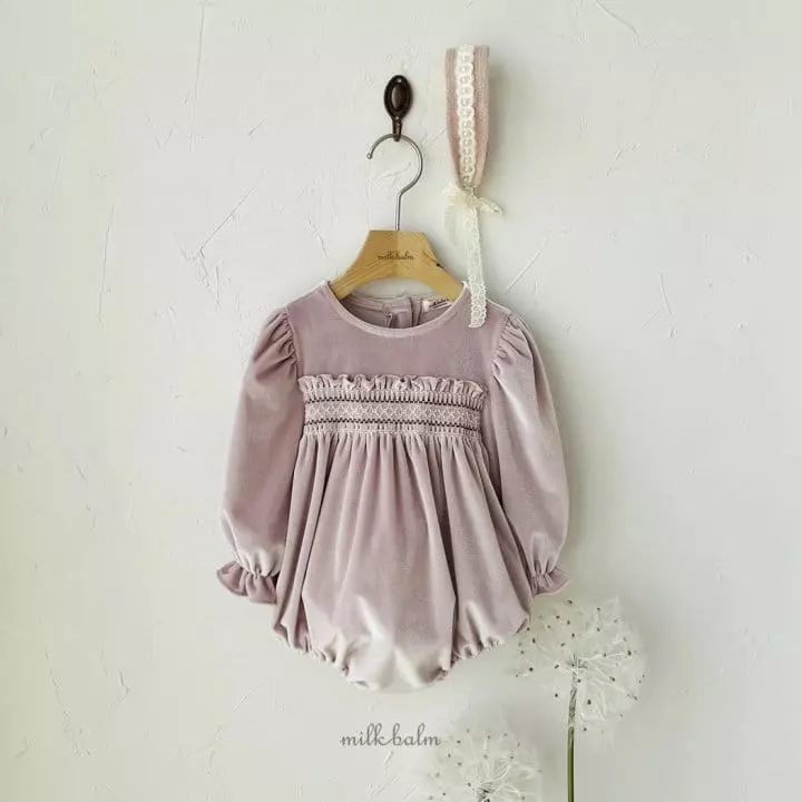 Milk Balm - Korean Baby Fashion - #babywear - Reve Smocking Bodysuit - 5