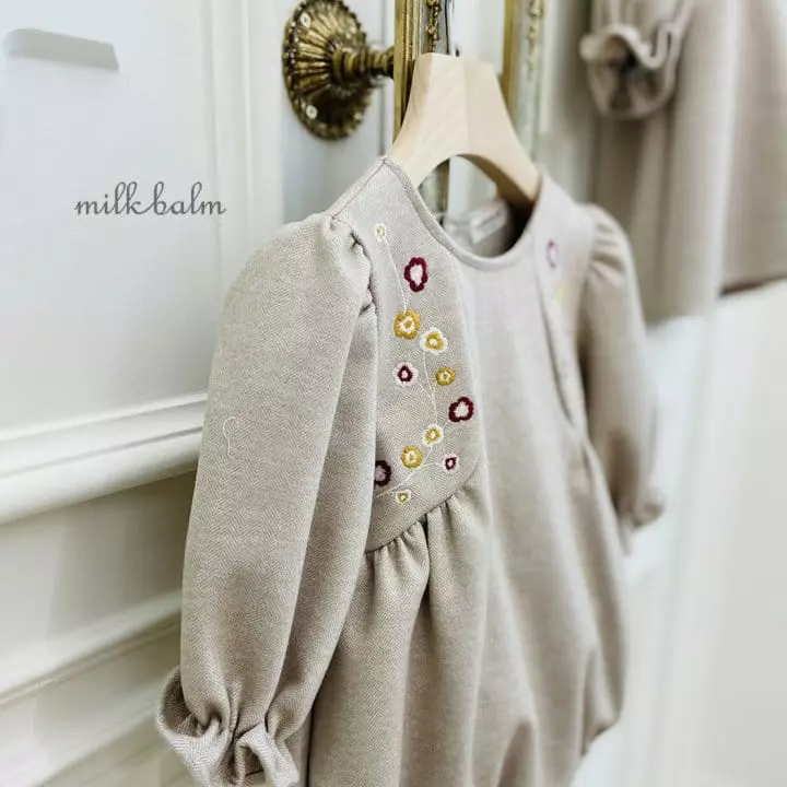 Milk Balm - Korean Baby Fashion - #onlinebabyboutique - Chalotte Embrodiery Bodysuit - 8
