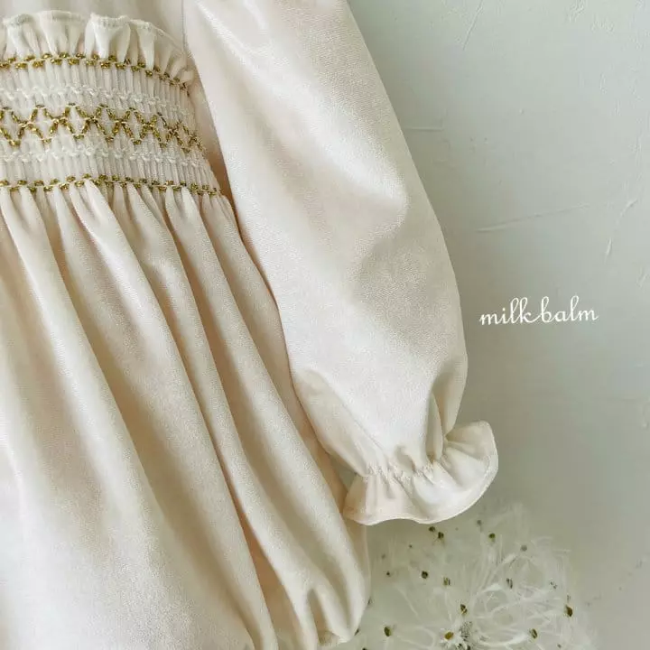 Milk Balm - Korean Baby Fashion - #onlinebabyshop - Reve Smocking Bodysuit - 7