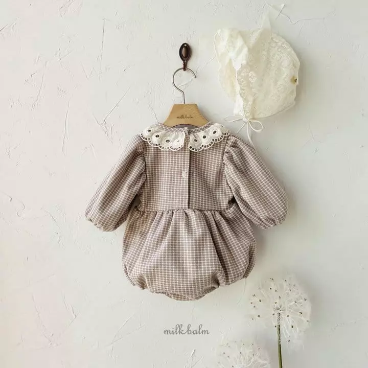 Milk Balm - Korean Baby Fashion - #onlinebabyboutique - Anna Check Bodysuit - 4