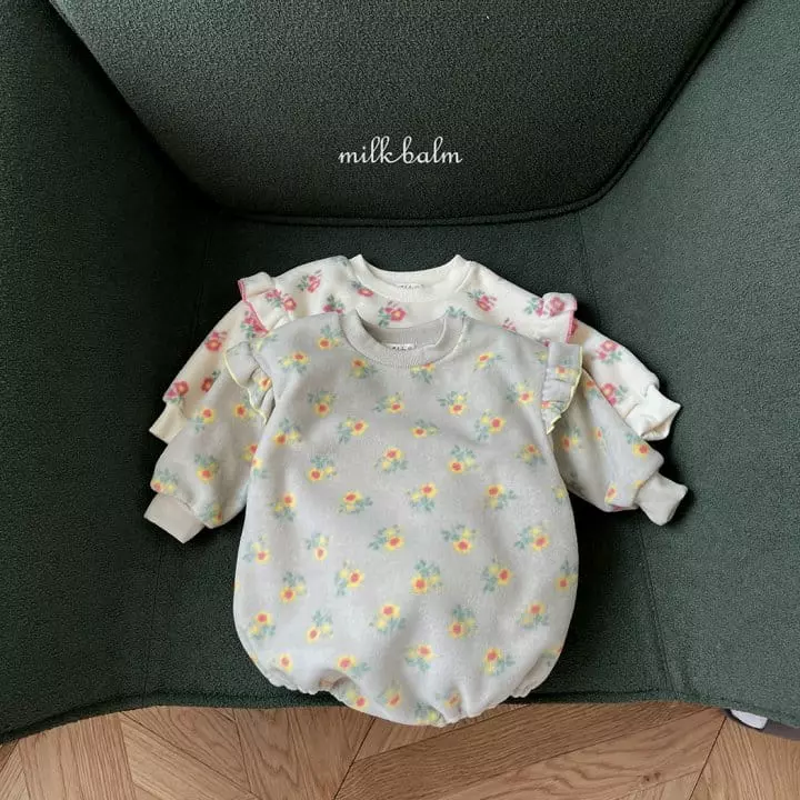 Milk Balm - Korean Baby Fashion - #onlinebabyshop - Rosie Frill Bodysuit - 2