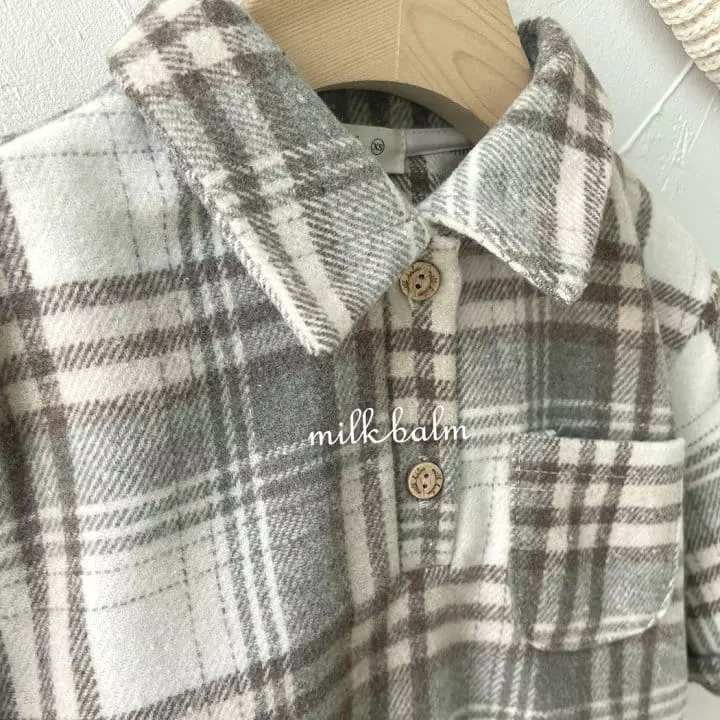 Milk Balm - Korean Baby Fashion - #onlinebabyshop - Lio Check Bodysuit - 6