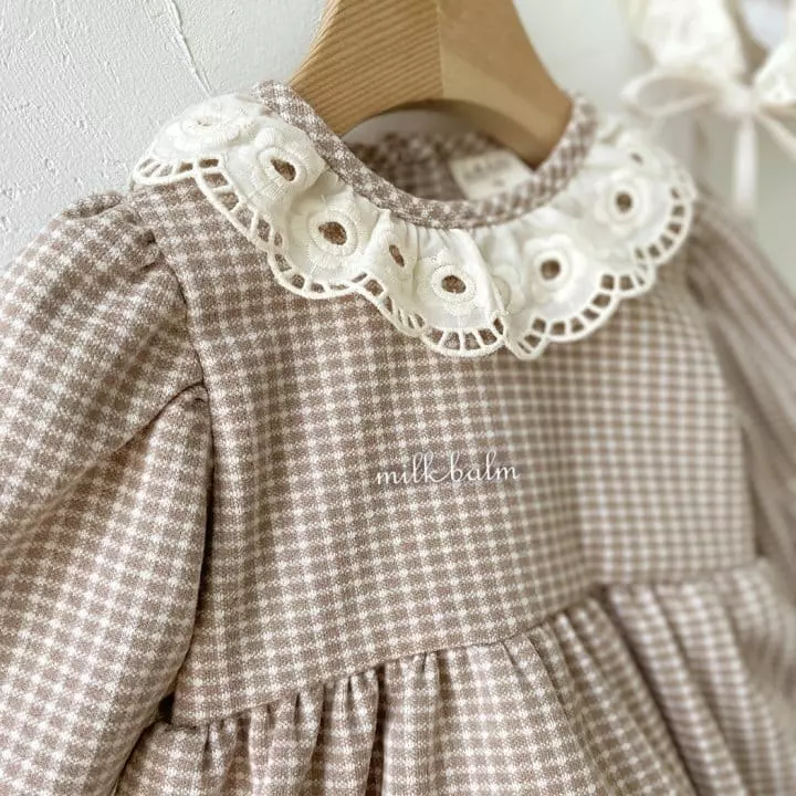 Milk Balm - Korean Baby Fashion - #smilingbaby - Anna Check Bodysuit - 5