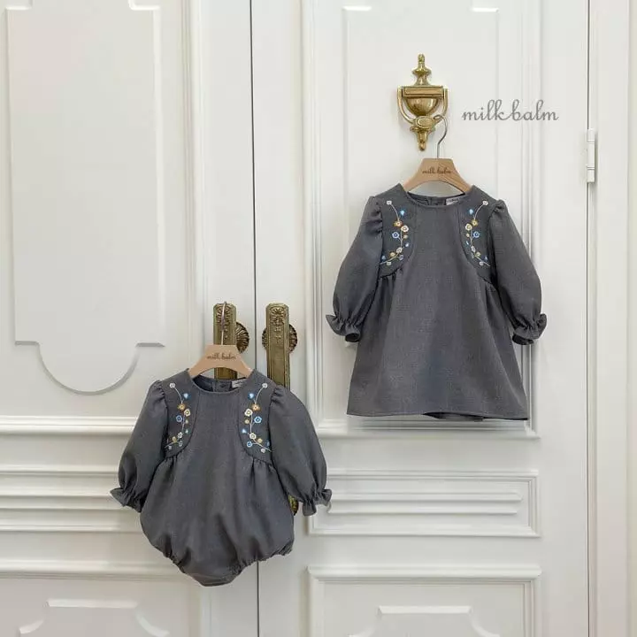 Milk Balm - Korean Children Fashion - #Kfashion4kids - Chalotte Embrodiery One-piece - 3