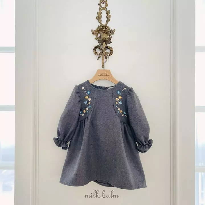Milk Balm - Korean Children Fashion - #kidsstore - Chalotte Embrodiery One-piece