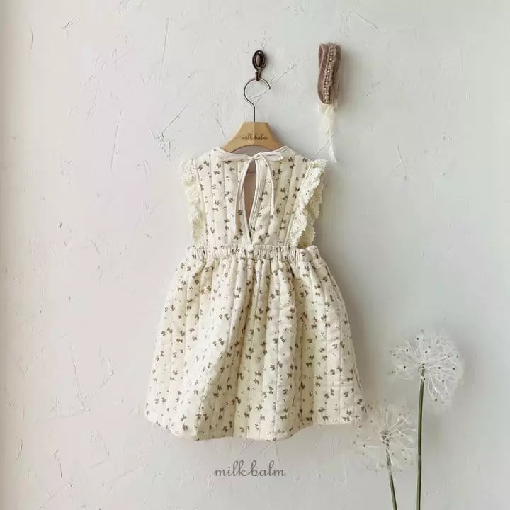 Milk Balm - Korean Children Fashion - #kidsstore - Caramel Quilting One-piece - 9