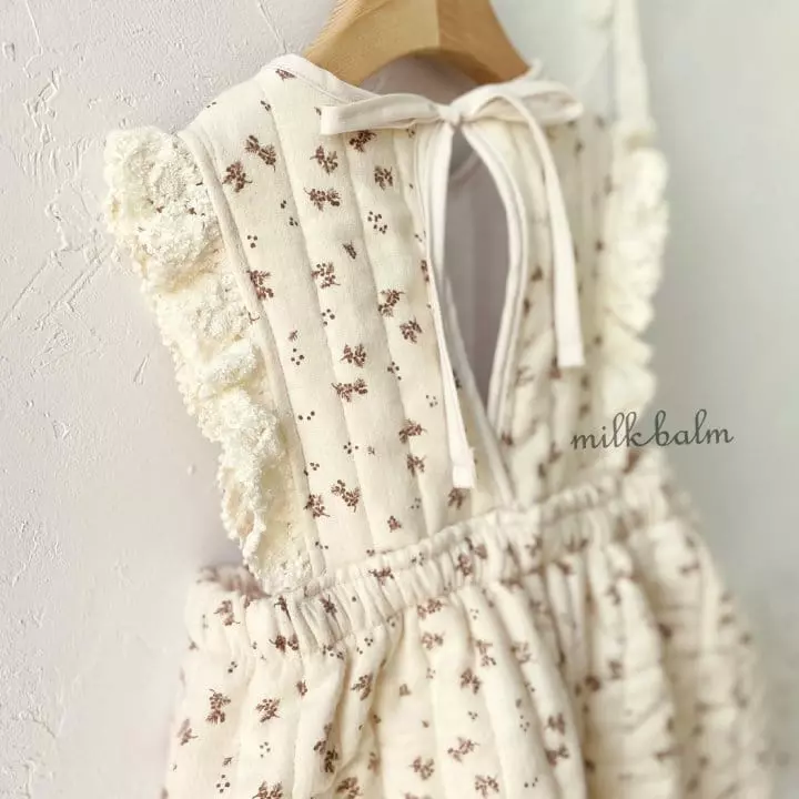 Milk Balm - Korean Children Fashion - #kidzfashiontrend - Caramel Quilting One-piece - 10
