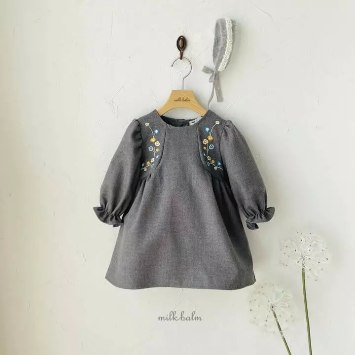 Milk Balm - Korean Children Fashion - #Kfashion4kids - Chalotte Embrodiery One-piece - 4
