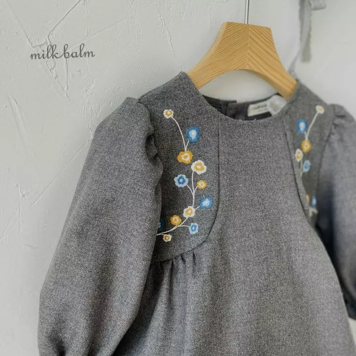 Milk Balm - Korean Children Fashion - #magicofchildhood - Chalotte Embrodiery One-piece - 5
