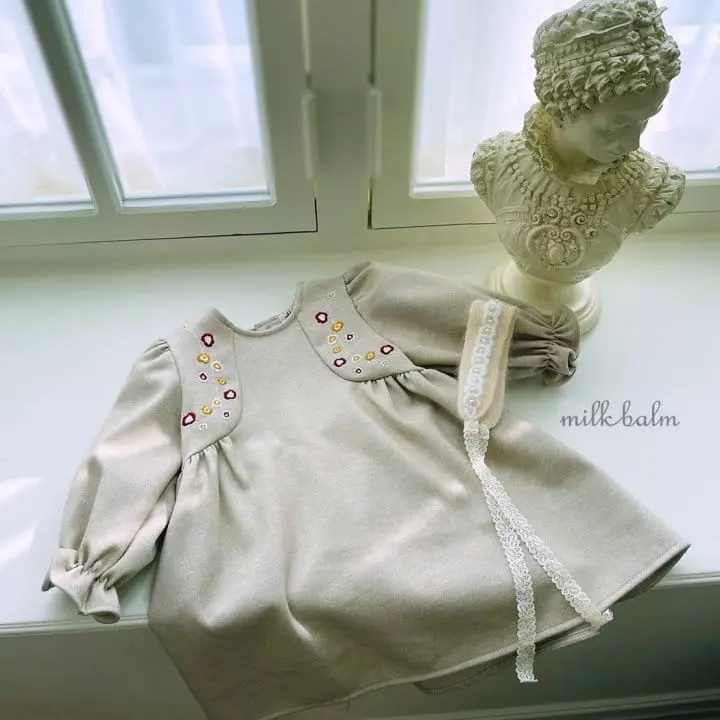 Milk Balm - Korean Children Fashion - #stylishchildhood - Chalotte Embrodiery One-piece - 10