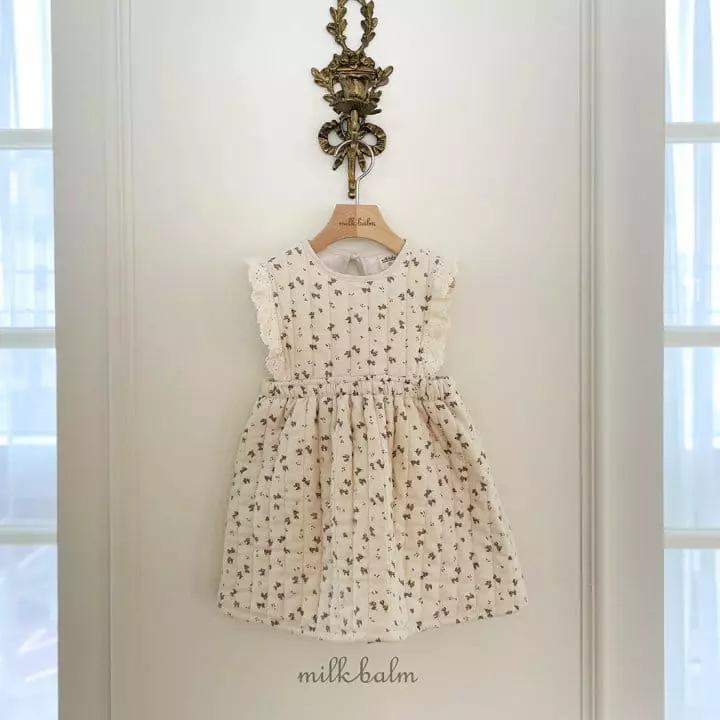 Milk Balm - Korean Children Fashion - #stylishchildhood - Caramel Quilting One-piece - 2
