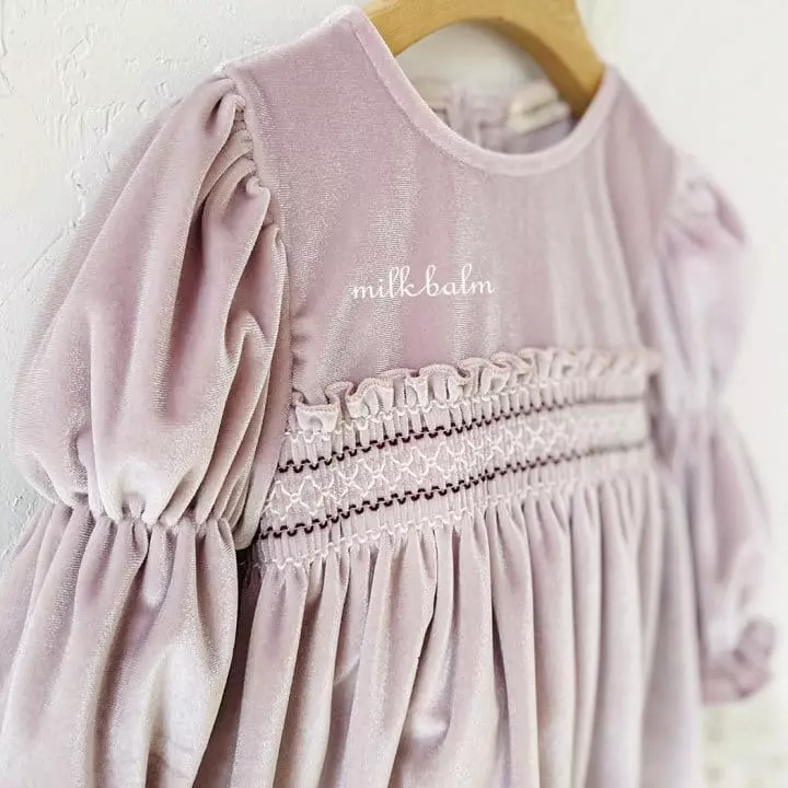 Milk Balm - Korean Children Fashion - #toddlerclothing - Reve Smocking One-piece - 7