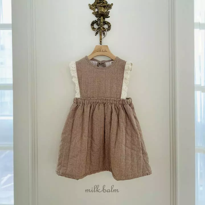 Milk Balm - Korean Children Fashion - #toddlerclothing - Caramel Quilting One-piece