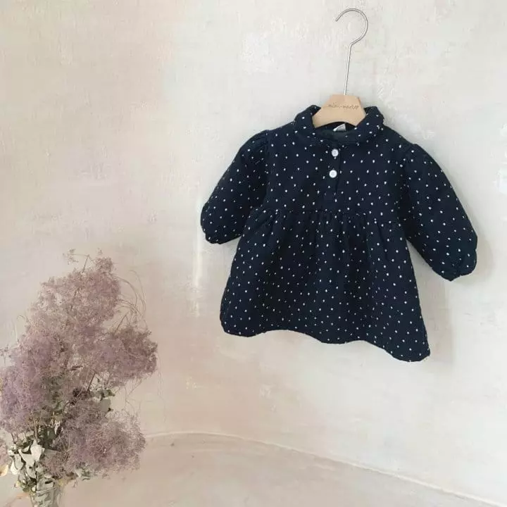 Mimi Market - Korean Baby Fashion - #smilingbaby - Dot Bonding One-piece - 4