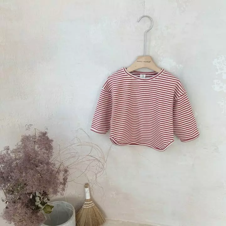 Mimi Market - Korean Baby Fashion - #babyboutique - Stripes Piping Tee - 2