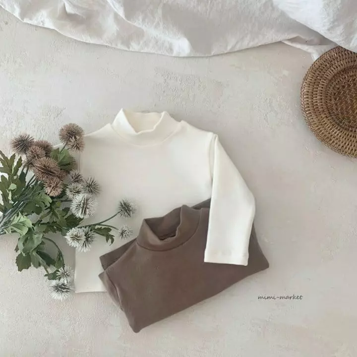 Mimi Market - Korean Baby Fashion - #babyclothing - Peach Turtleneck Tee - 12
