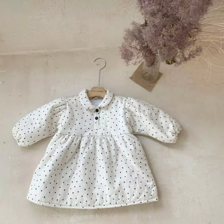 Mimi Market - Korean Baby Fashion - #babyclothing - Dot Bonding One-piece - 6