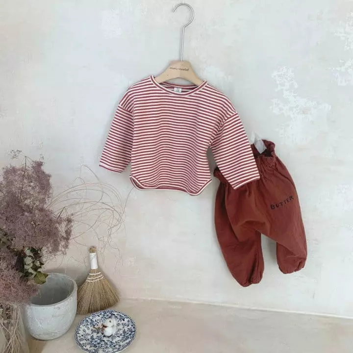 Mimi Market - Korean Baby Fashion - #babyboutiqueclothing - Stripes Piping Tee - 4