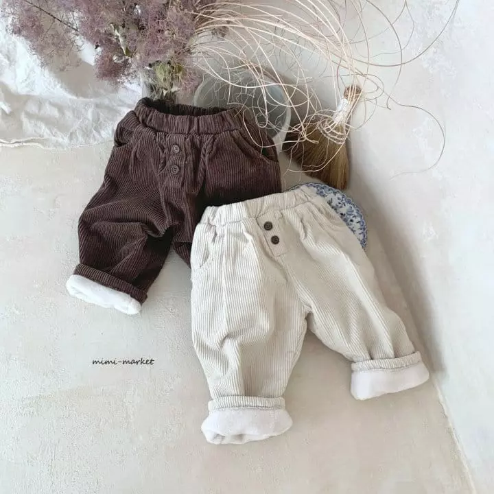 Mimi Market - Korean Baby Fashion - #babyfashion - Button Rib Pants - 12