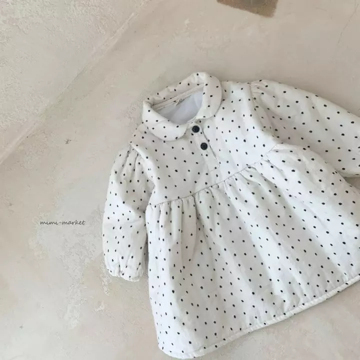 Mimi Market - Korean Baby Fashion - #babyfever - Dot Bonding One-piece - 8
