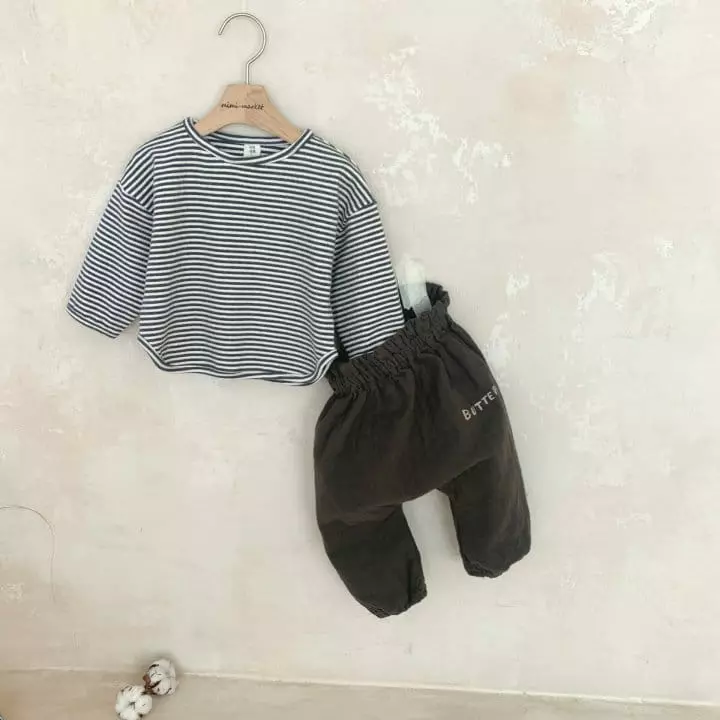Mimi Market - Korean Baby Fashion - #babygirlfashion - Stripes Piping Tee - 7