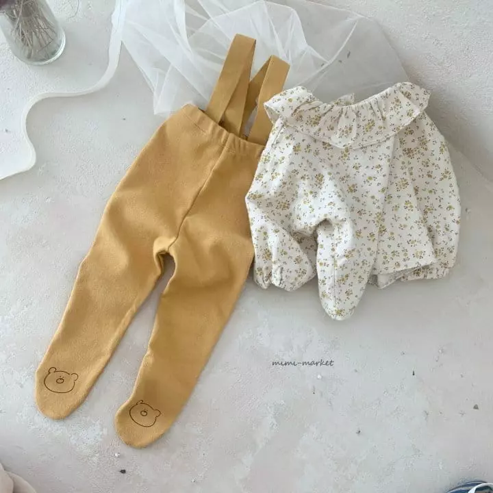 Mimi Market - Korean Baby Fashion - #babyfever - Bear Dungarees - 4