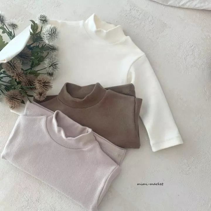 Mimi Market - Korean Baby Fashion - #babylifestyle - Peach Turtleneck Tee