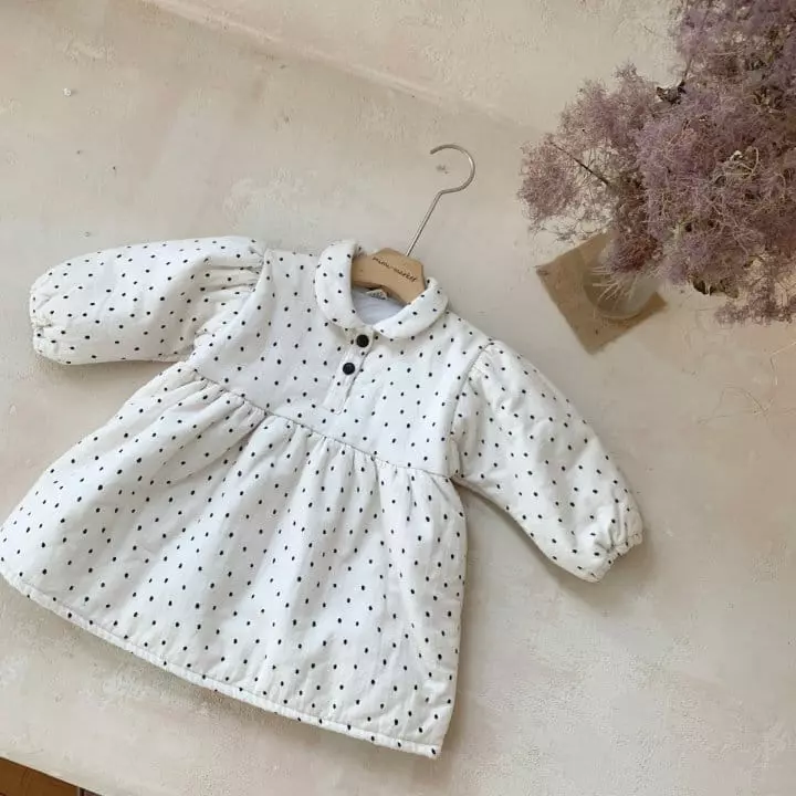 Mimi Market - Korean Baby Fashion - #babylifestyle - Dot Bonding One-piece - 10
